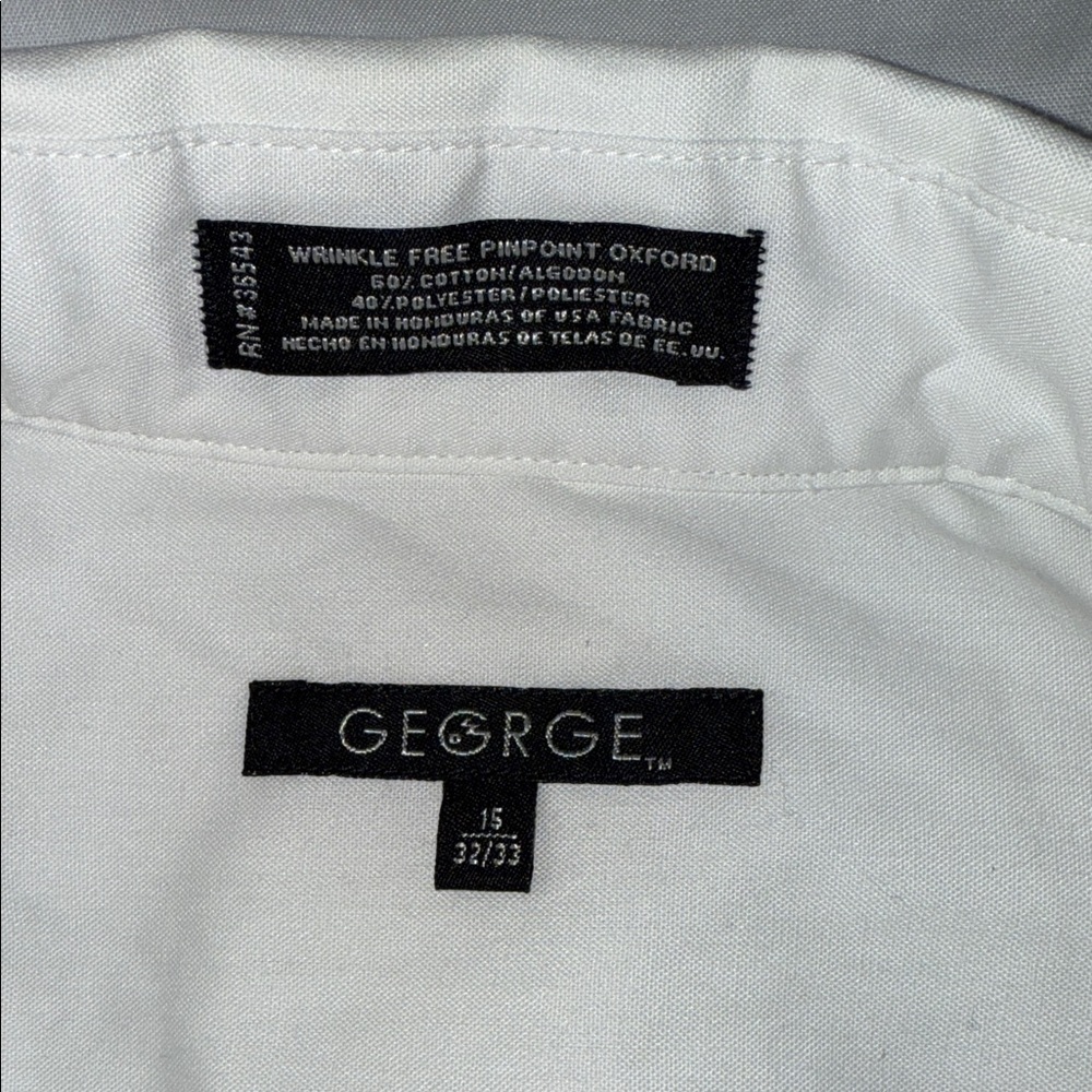 George Men's White Dress Shirt - Picture 2 of 2